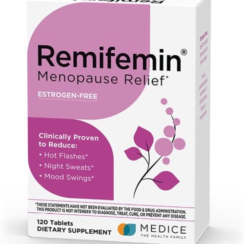 Menopause Symptoms Relief - Clinically Proven Ingredients - Menopause Supplements - Black Cohosh - Estrogen-Free - Made in Germany - 120 Tablets
