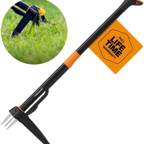FISKARS Stand Up Weeder - Ergonomically Designed to be Easy on You but Tough on Weeds - Removes Roots and Weeds without Chemicals - Durable and Lightweight